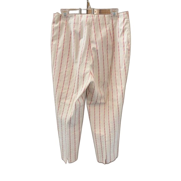 Piazza Sempione Jacquard Audrey Pants Champagne Ivory Cropped IT 48 US 12 - Picture 5 of 10